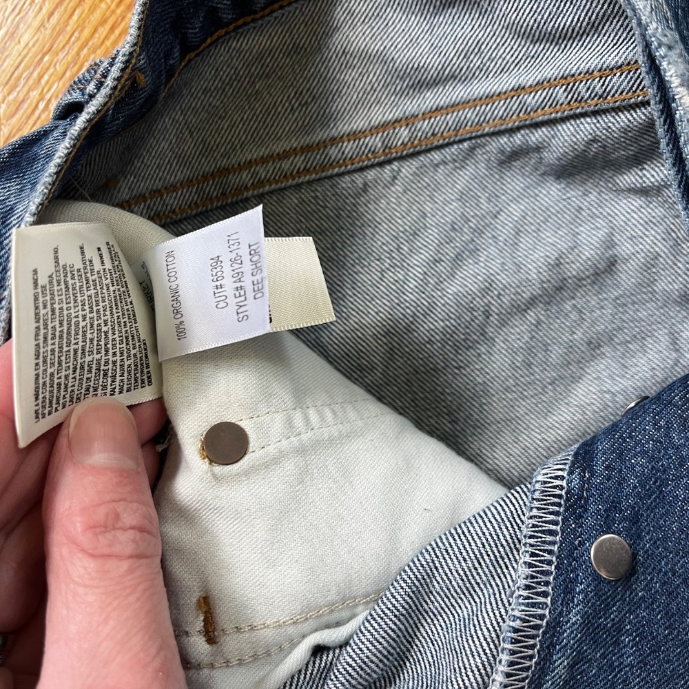 Agolde Blue Jean Shorts - Picture 5 of 6